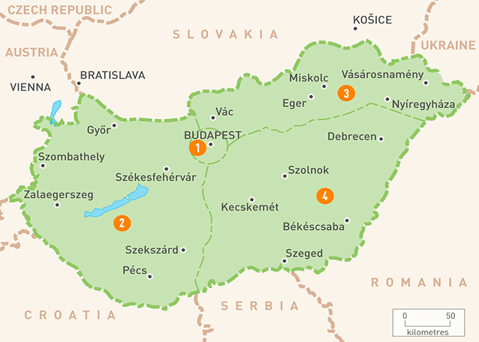 نقشه مجارستان